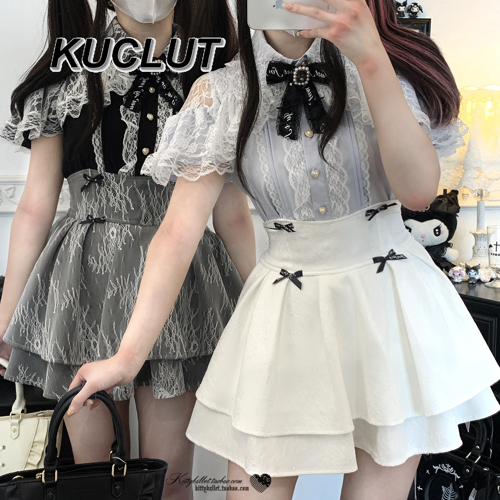 

Spring Autumn Short Sleeve Top Mine Mass Production Ladies Blouses Lace Bucket Casual Shirt Japanese Style Women's Tops