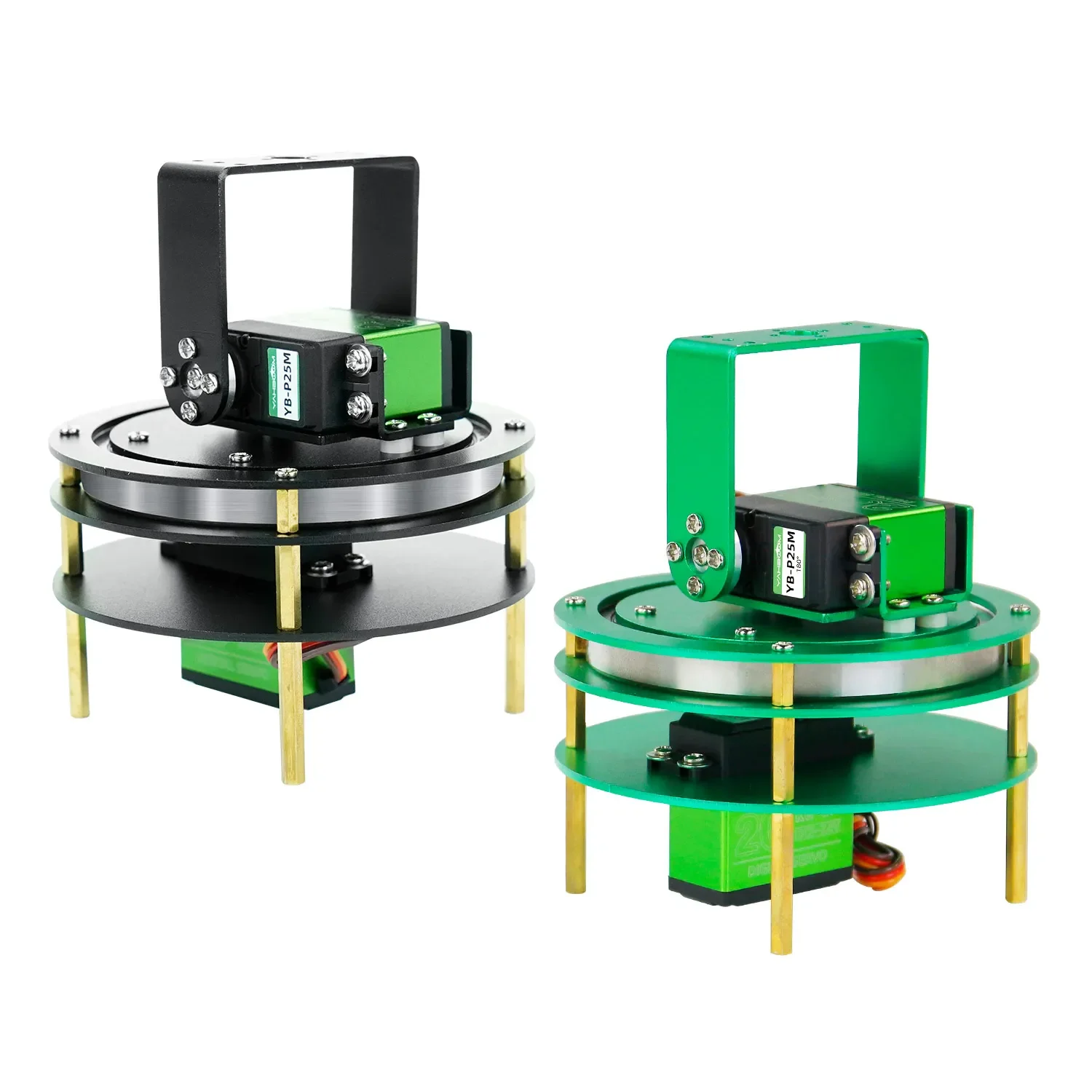 

2DOF Electric Rotatable Rotary Robot Arm Base Platform Aluminium Alloy with 20KG/25KG Metal Digital Servo For Smart RC Car Robot