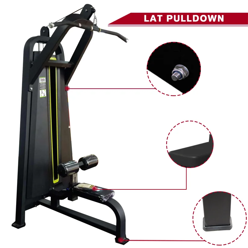 High Quality Muscle Strength Equipment Lat Pulldown Machine High Pully Machine