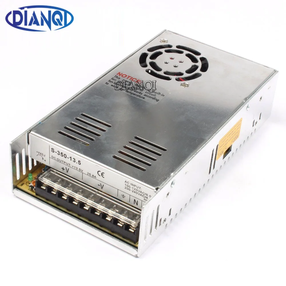 

DIANQI power suply 13.5v 350w 25.8A ac to dc power supply ac dc converter high quality S-350-13.5 50a 40a 29a 14.6a 13a 7.3a