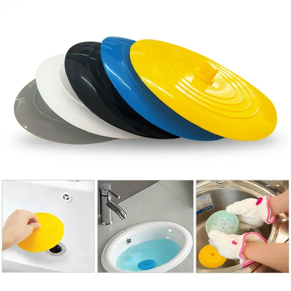 1PC 15cm Silicone Bathtub Stopper Leakage-proof Drain Cover Sink Hair Stopper Tub Flat Plug Stopper Bathroom Tools