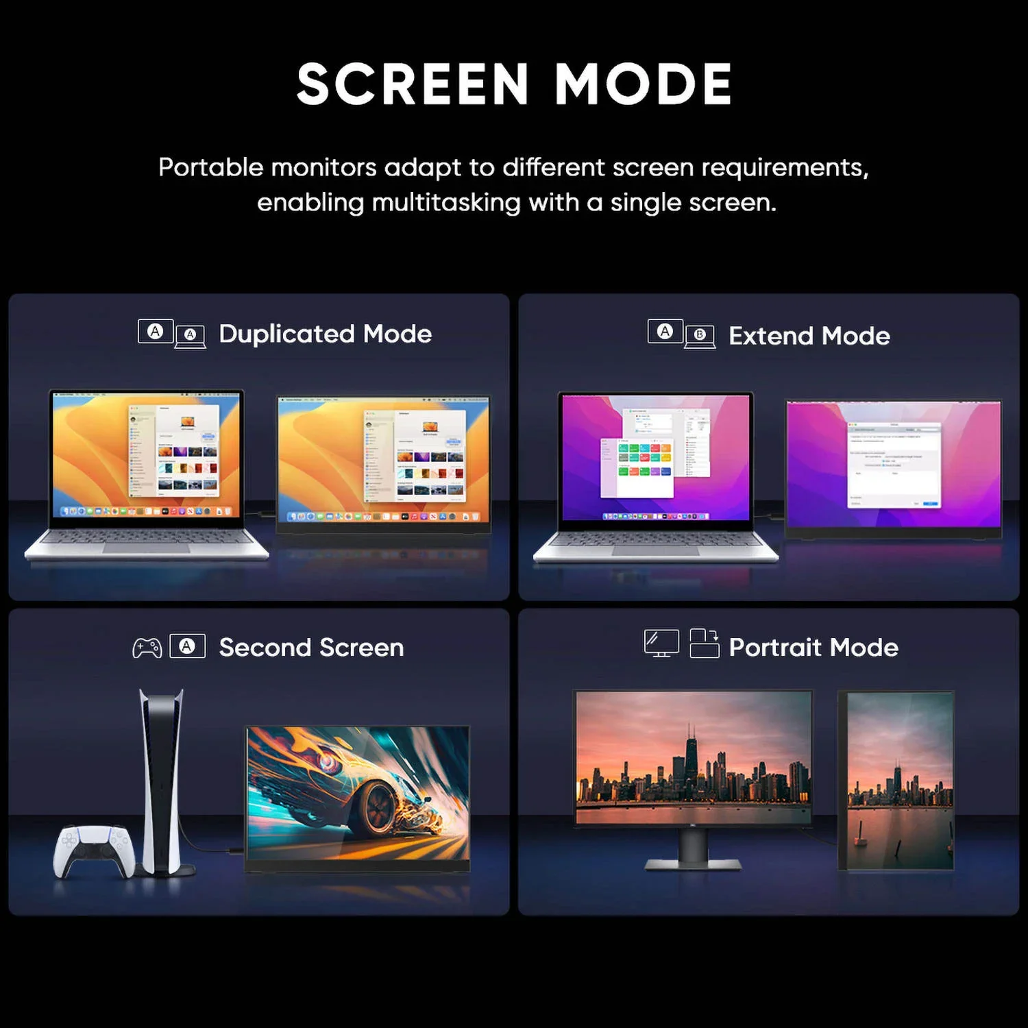 

2026 ABRUI 15.6-inch 1920 * 1080 FHD Portable Monitor USB High-definition Gaming Laptop External Monitor