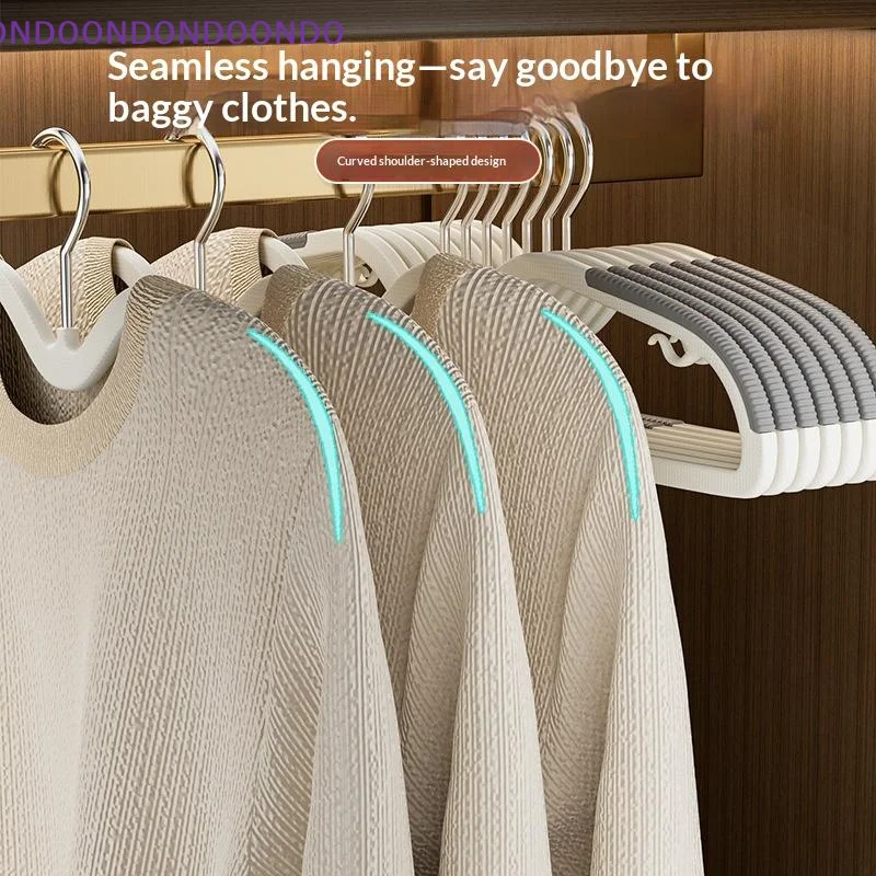 10Pcs Short Neck Low Clothes Hangers Non-slip Narrow Design Stackable Hangers for Home Clothing Storage Use