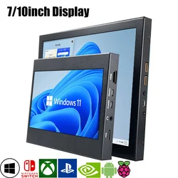 7 Inch IPS Touch Screen HDMI-compatible LCD for Raspberry Pi Orange Pi Windows PC Display with Cortical Case Portable Monitor
