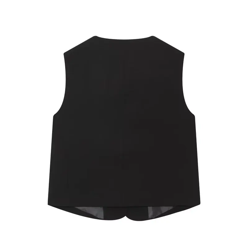 2025 herbst Neue frauen Faion Weste Taste Doppel Vordere Lange Hosen Vielseitig Set mittlere Taille Hose Europäischen Sle