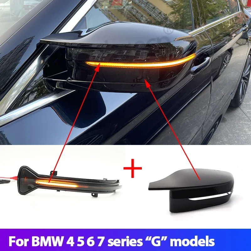 

For BMW 4 5 6 7 8 Series G22 G30 G31 G32 G11 G12 G14 G15 Side Mirror Cover Indicator LED Dynamic Turn Signal Light Blinker