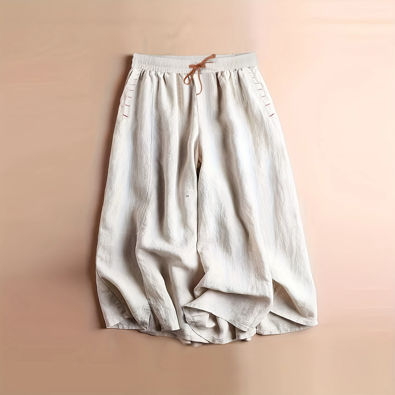 Drawstring Wide Leg Pants, Casual Loose Spring/Fall Women's Clothing