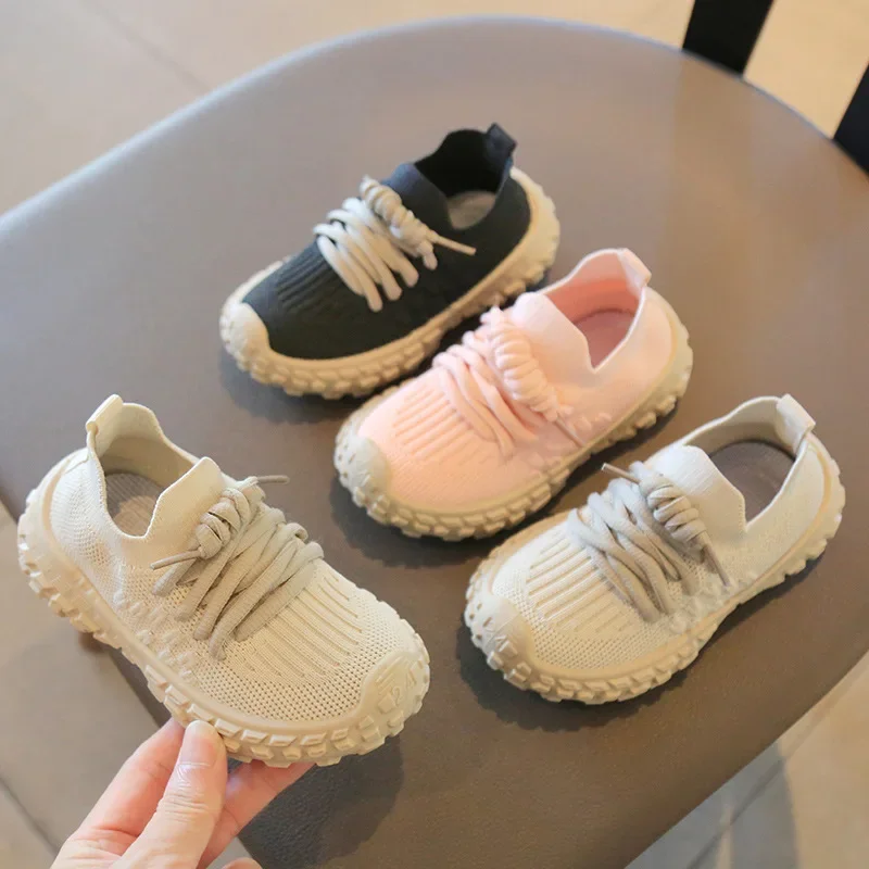 кроссовкиFashion Sport Running Soft Casual Breathable Spring Autumn Baby Boys Girls Bottom Non-Slip Kids Sneakers Children Shoes