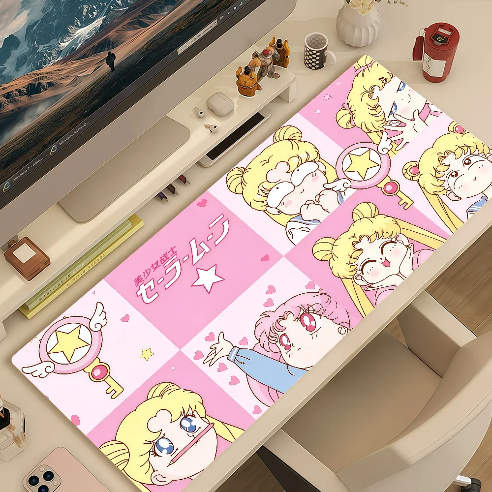 Mouse Pad Anime MousePad Non-slip Lockedge Office Moon Student S-Sailor Gaming Thickened Large Writing Pad Cushion