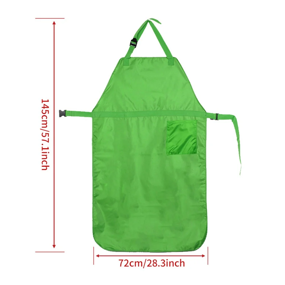 Water Resistant Thick Gardening Apron Sturdy Outdoor Mowing Wear With Adjustable Straps For Lawn Care Full Body Protection Green