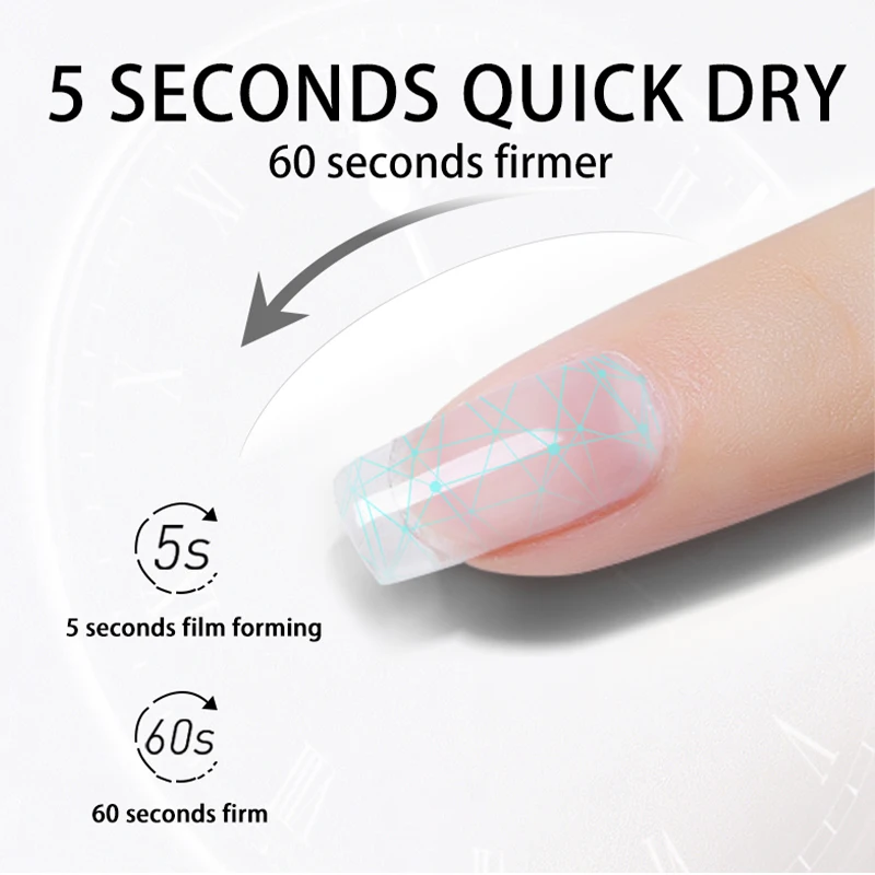 MSHARE Super Clear No Heat Burn Painless Builder Nail Extension Gel Self Leveling Transparent Diy at Home UV Led Curing 1kg