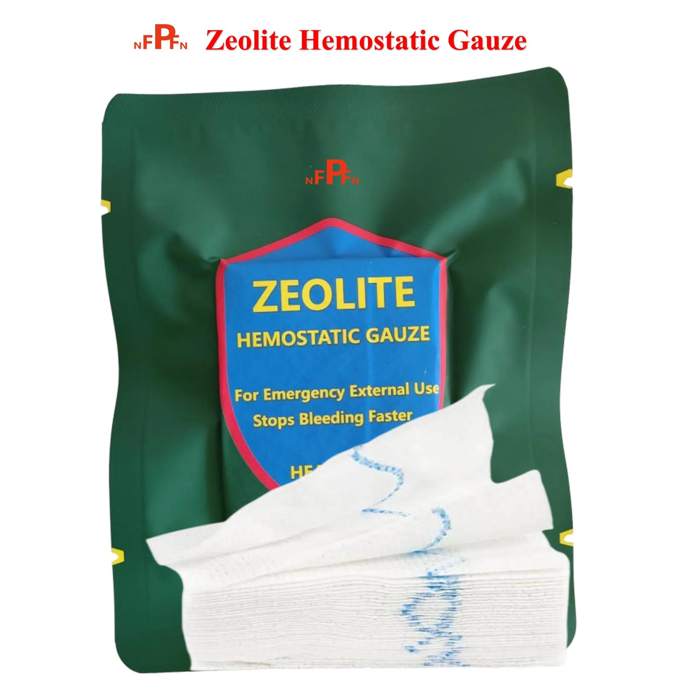 TCCC Tactical Zeolite Hemostatic Gauze Emergency Outdoor Binding Fixed Bandage First Aid Kit Medical Wound Dressing