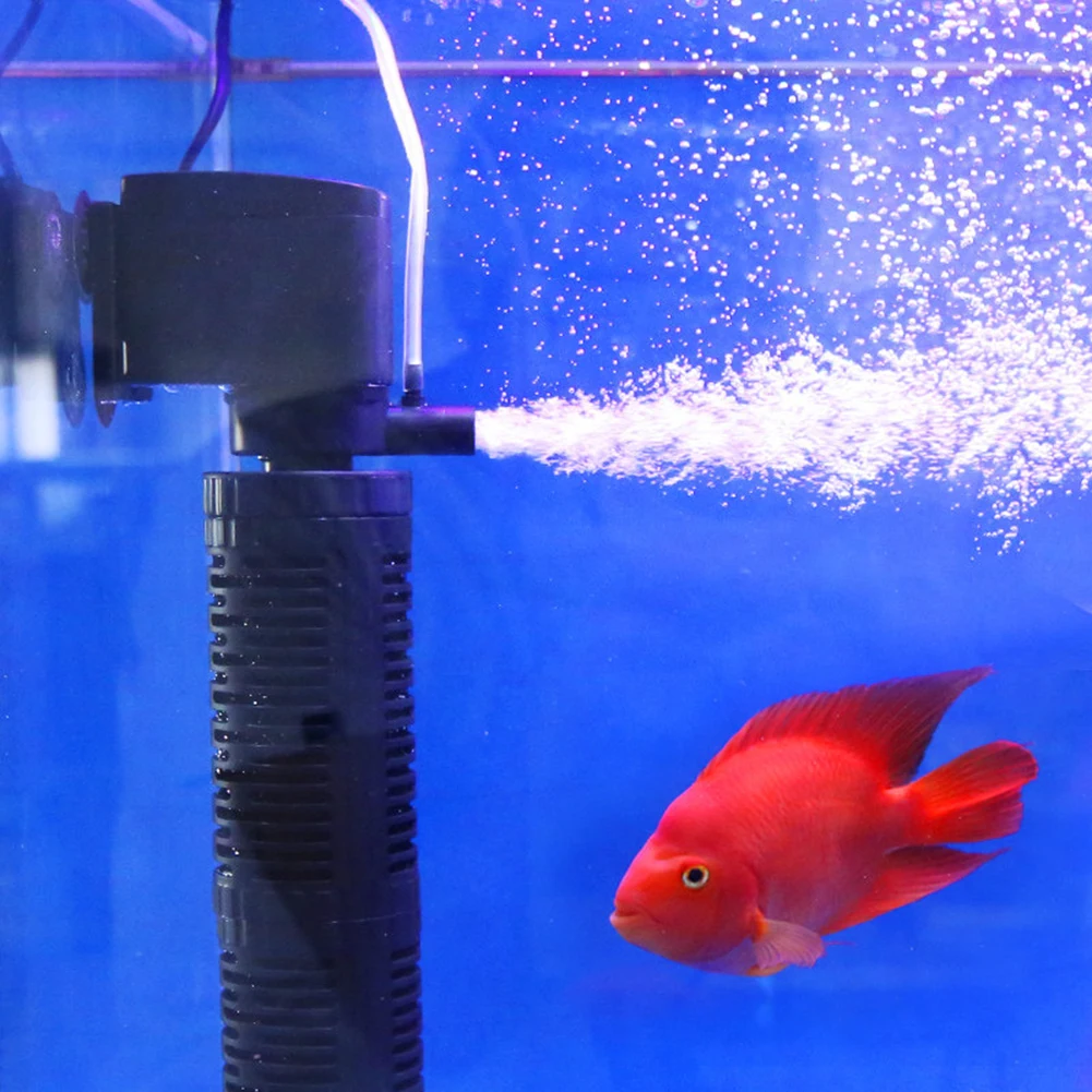 3 in 1 Aquarium Internal Filter Silent Mini Aquarium Filter Waterproof Aquarium Water Purifier Aquarium Air Pump for Fish Tank