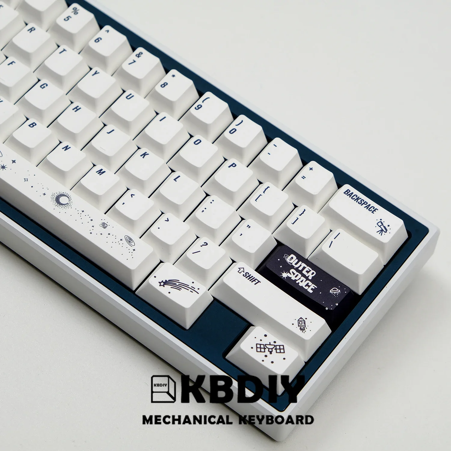 KBDiy profil wiśniowy japoński kosmos zestaw klawiszy do mechanicznej klawiatury do gier nasadki na klawisze PBT przełączniki MX ISO Cute143 klawisze — zdjęcie produktu 5
