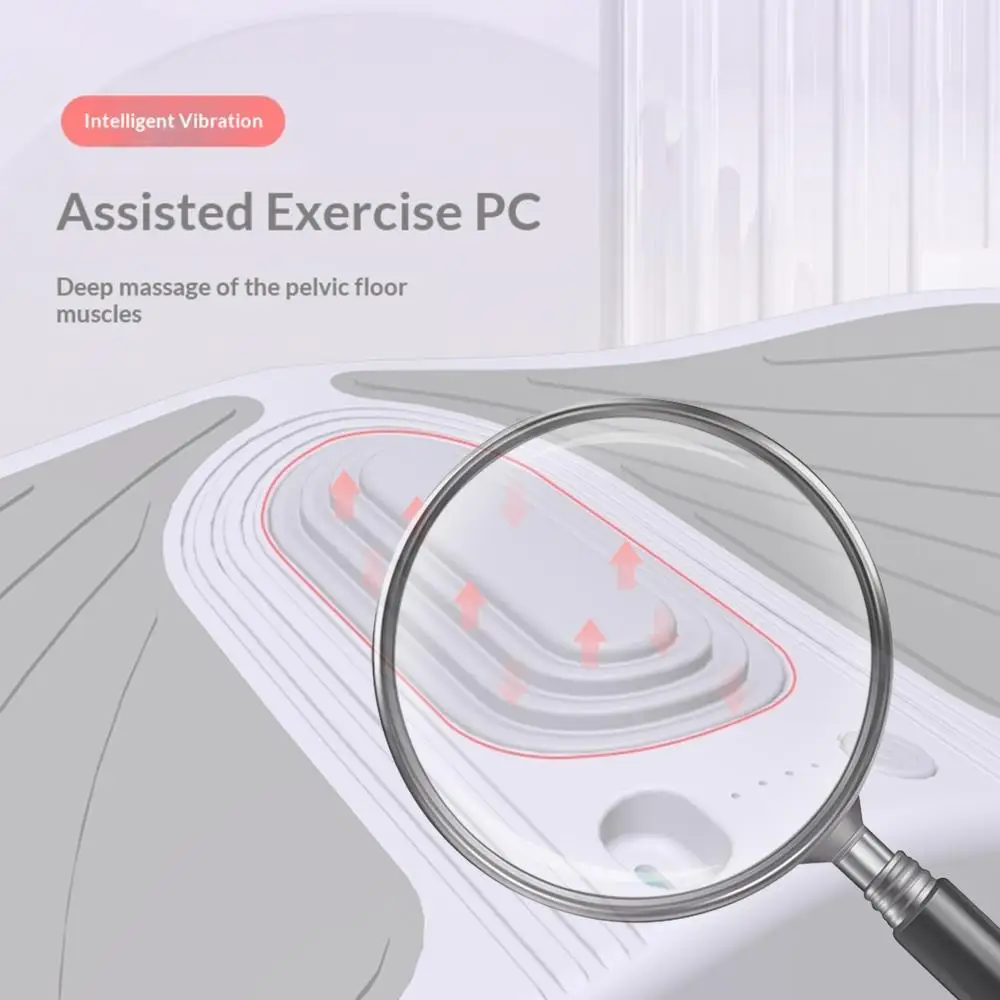 Entrenador Muscular de Kegel para PC, 4 Modos, Ejercitador de Músculos del Suelo Pélvico, Máquina de Silicona para Moldear Glúteos, para Entrenamiento del Esfínter y la Vejiga