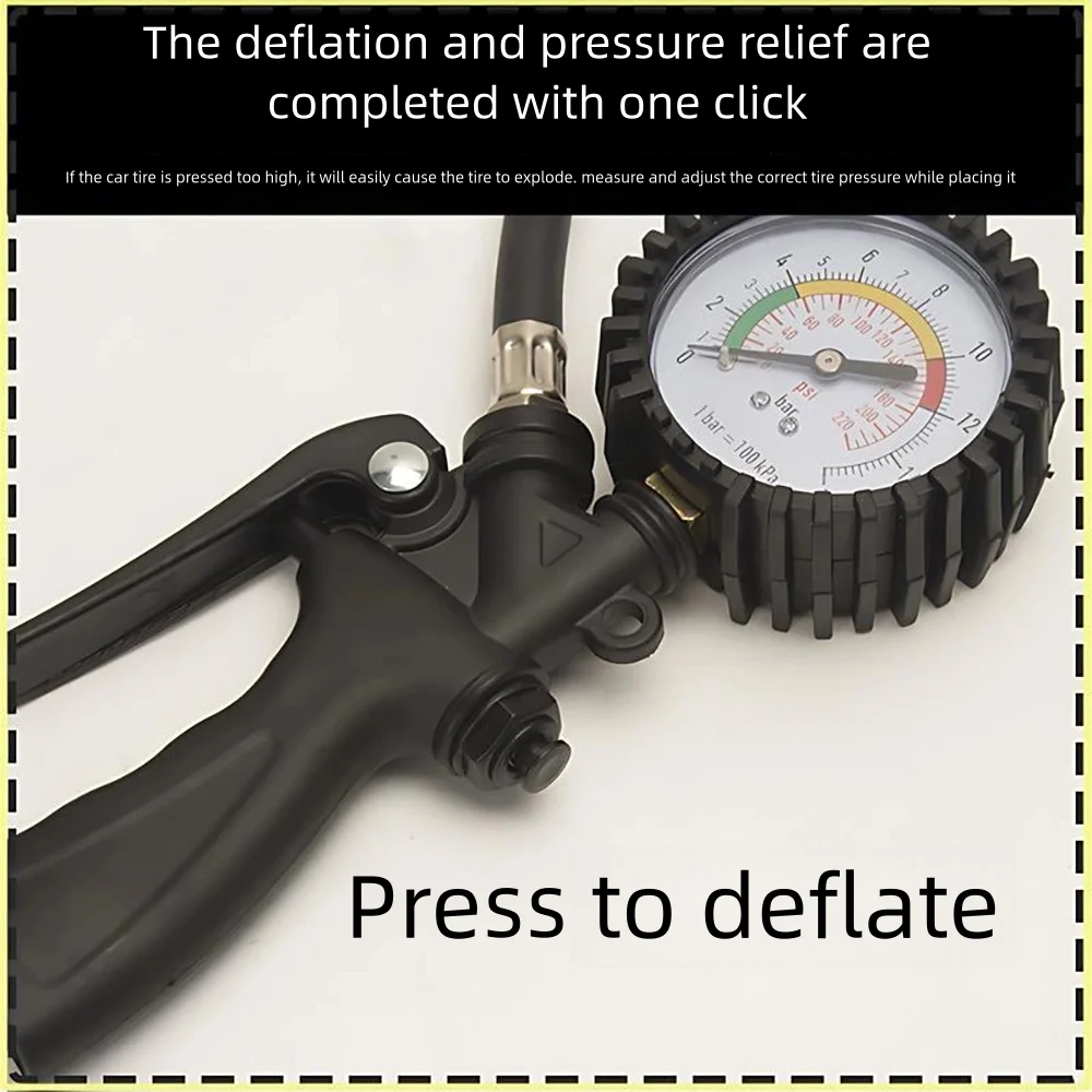 Tire pressure gauge  high-precision car tire pressure monitor  digital display  tire pressure gun  gas filling and inflation gun