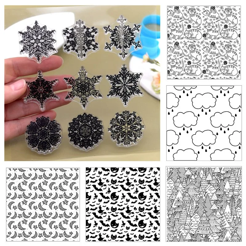 SNASAN กล่อง Polymer Clay Texture แผ่น Mandala รูปแบบ DIY Embossing Art เครื่องปั้นดินเผาเครื่องมือออกแบบ