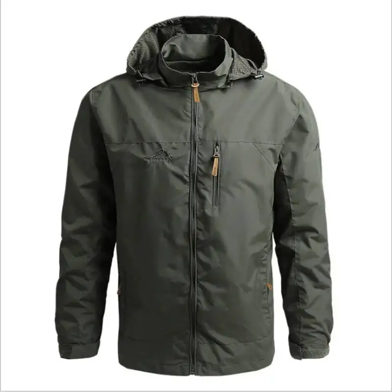 Autumn And Winter Windbreaker Men Leisure Jackets Waterproof Outdoor Hooded Coat Military European Field Climbing Thin Outwear