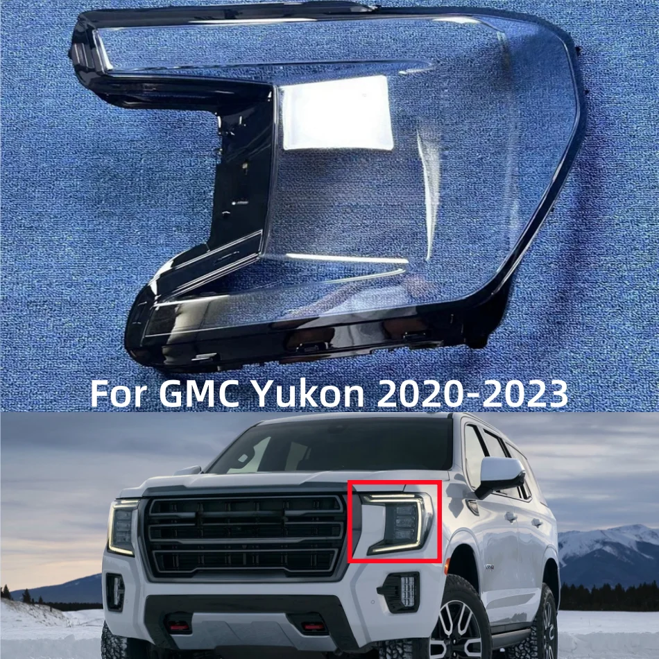 

For GMC Yukon 2020 2021 2022 2023 Car Gadgets Head Lamp Cover Using Transparent PC Plastic Raw Material Production
