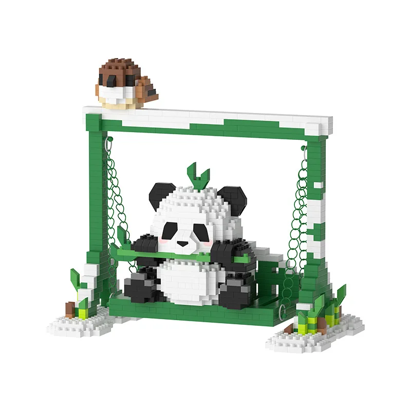 Cute Panda Building Blocks, DIY Educational Toys, Christmas/Halloween/Thanksgiving Day Gift