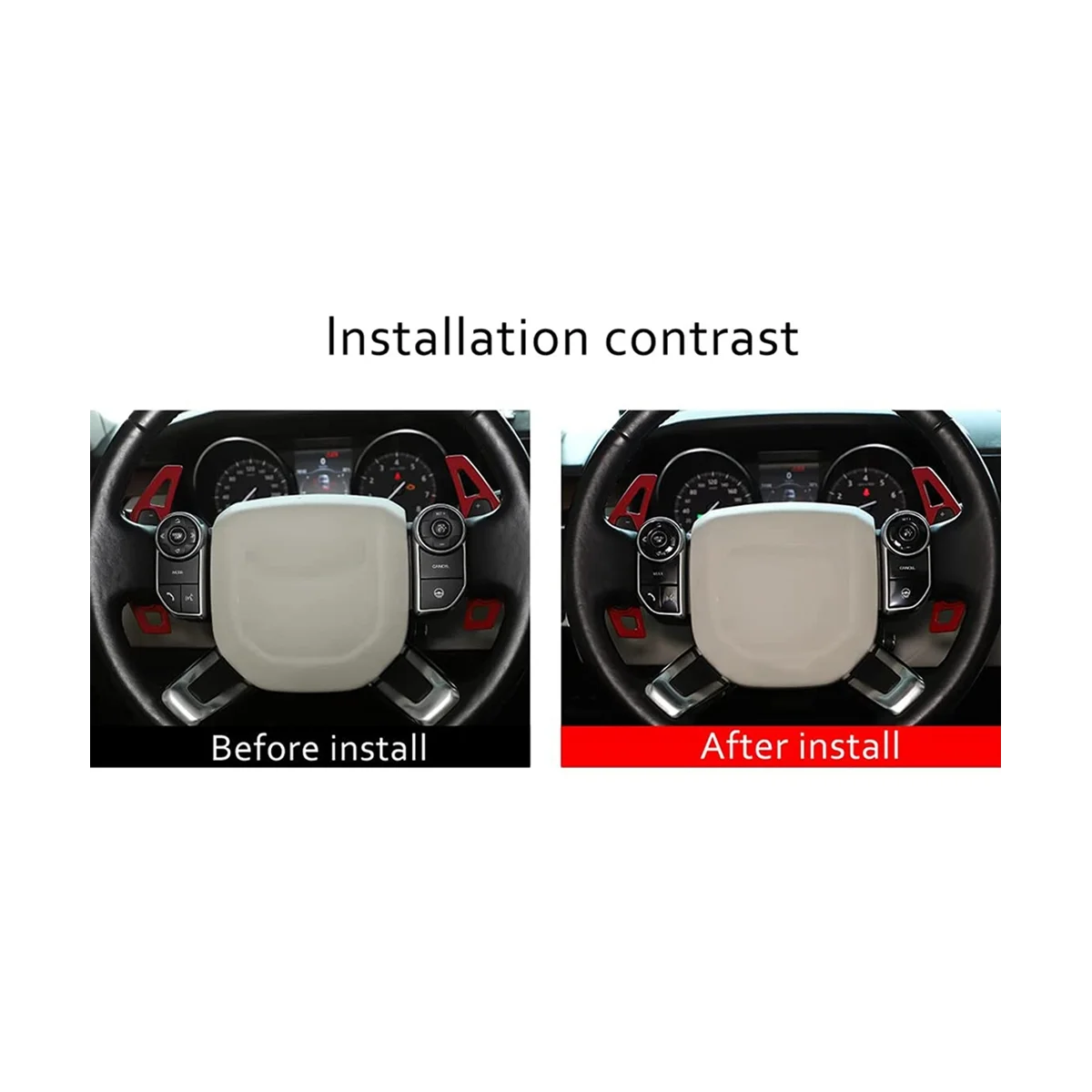 Car Steering Wheel Button Trim Stickers Accessories for Land Rover Discovery 5 LR5 Range Rover Sport