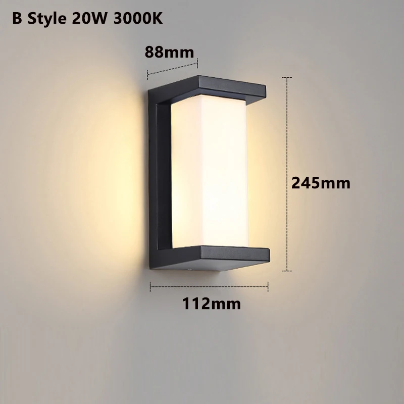 Led Outdoor Wall Light Waterproof IP65 Motion Sensor Outdoor Lighting Porch Lights Balcony Garden Lights Wall Lamp AC85-265V