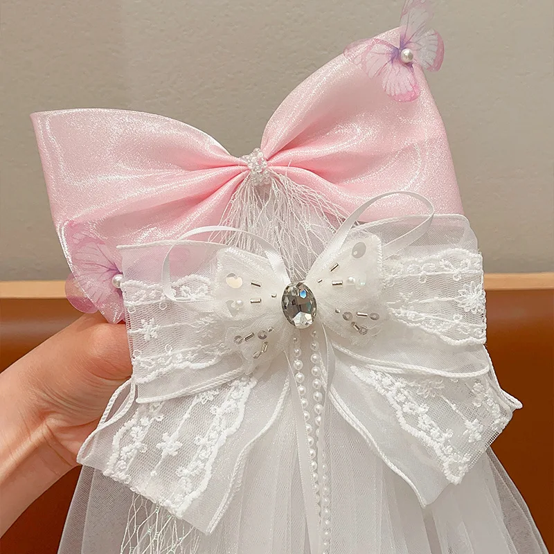 Girl's headband, hair clip, bow, princess headband, birthday headband, little girl's super fairy flower girl hair accessory - Image 5