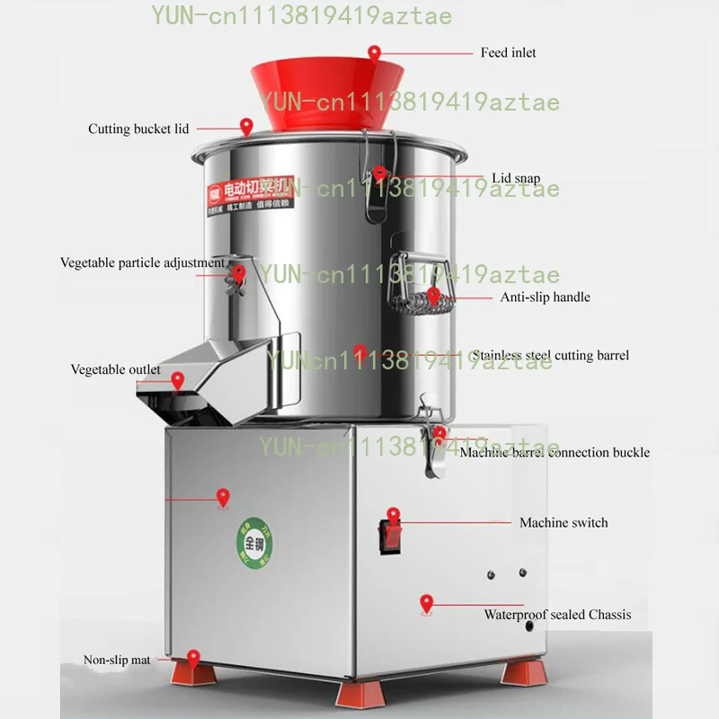 Line Pepper Vegetable Chopping Machine Vegetable And Fruit Grinding Cutting Machine for Commercial Dumpling Stuffing Machine