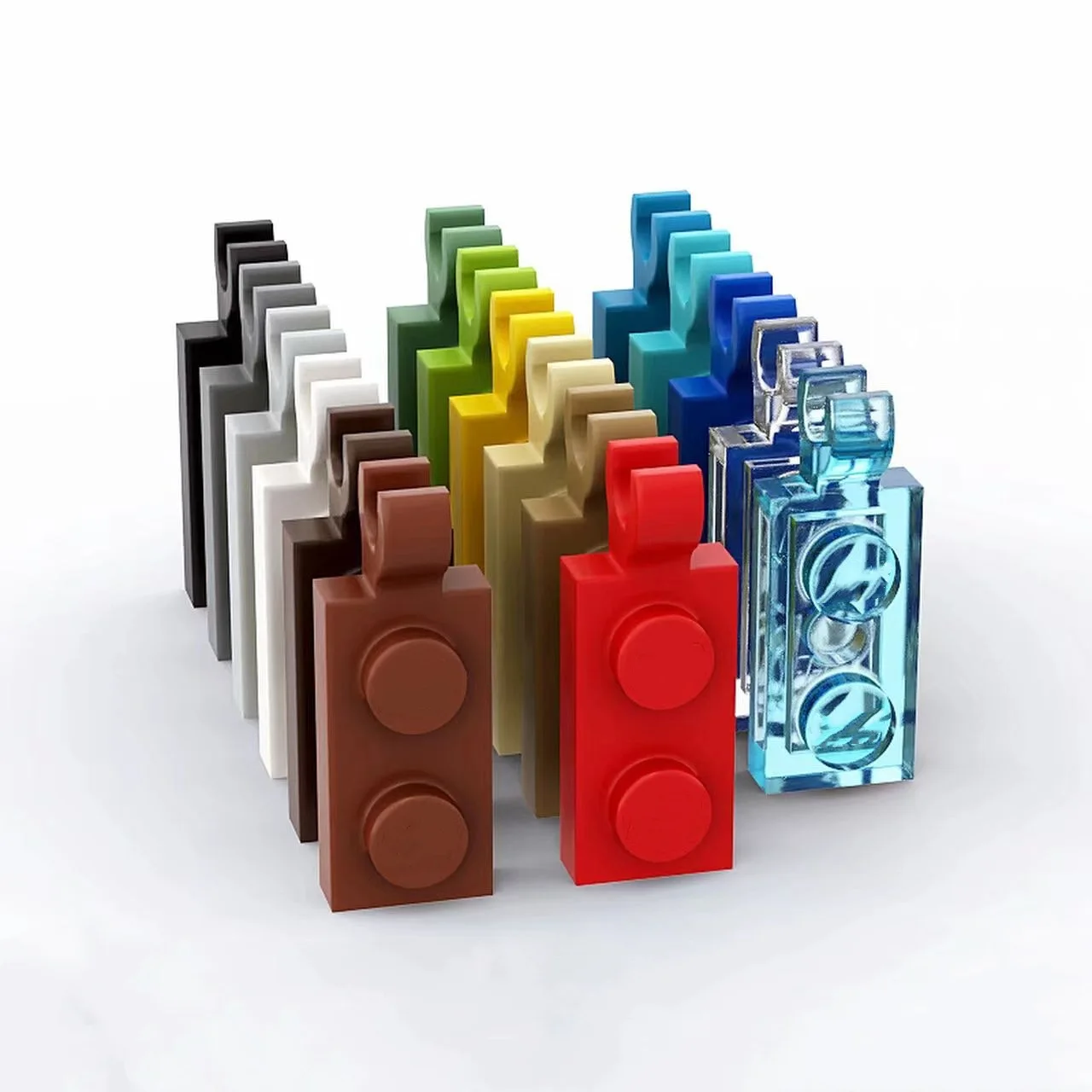 MOC Building Blocks Accessories 1x2 Single Side with Hinged Plate Puzzle Bulk 817 Compatible with LEGO 63868