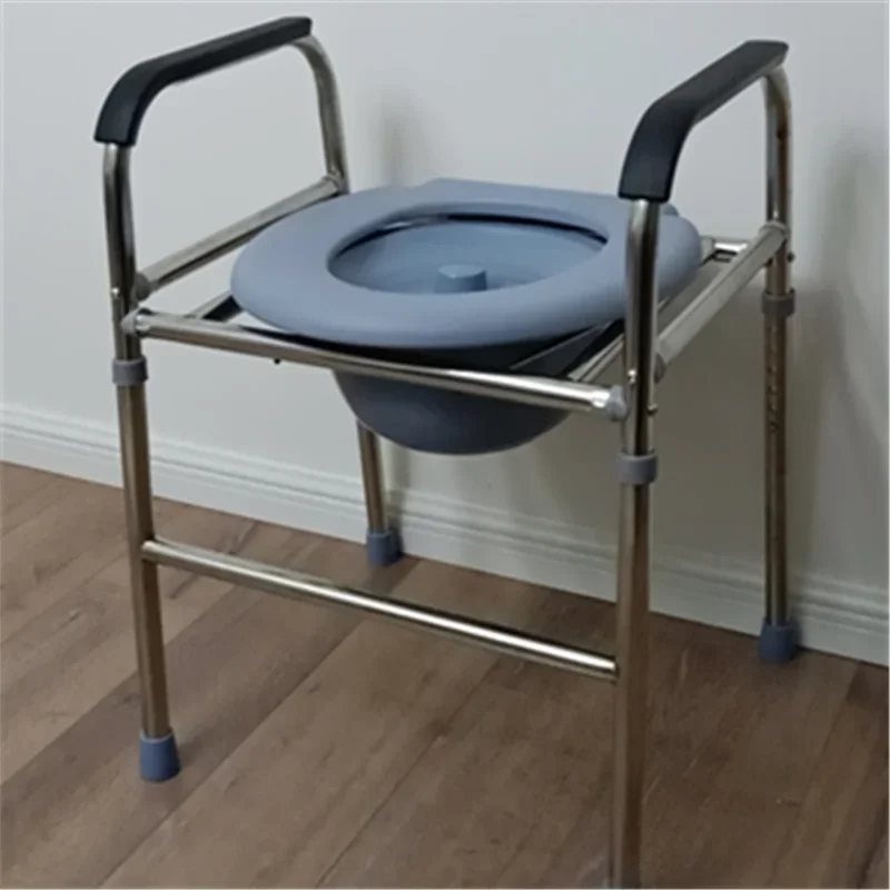 Stainless Steel Thickened Stool for Pregnant Women Solid and Durable Toilet Height Increase Stool Elderly Disabled Mobile Toilet