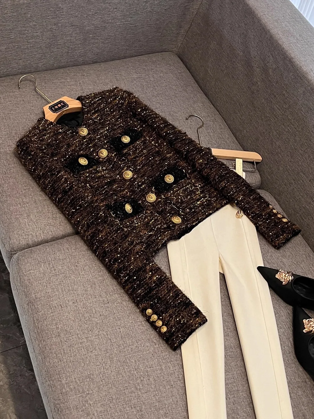 

Faionable round Ne ort Стеганое металлическое синее роскошное женское пальто Ele Chic Sle Winter Новое поступление F62