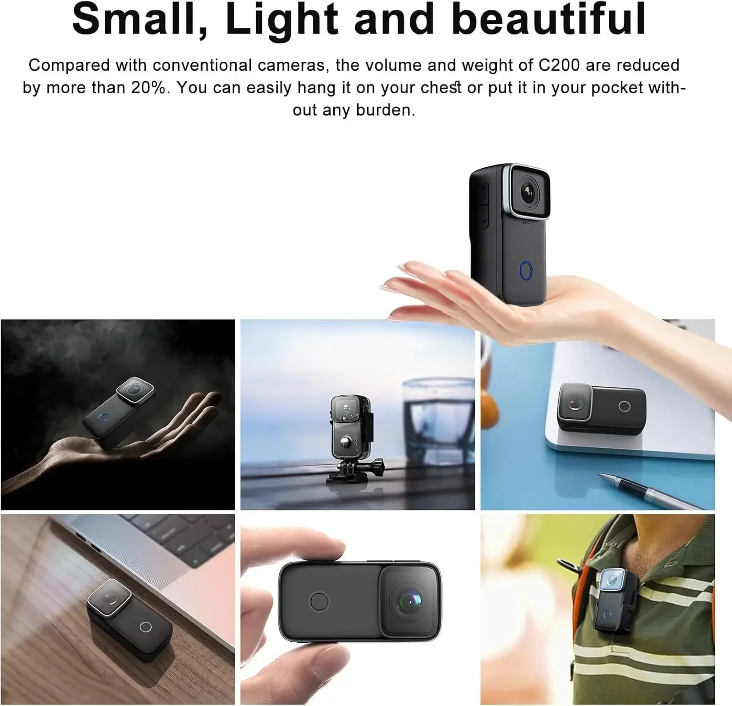 

SJCAM Sports Camera | 4K Mini Camera, Waterproof, Suitable for Underwater Sports and Outdoor Use – a compact and portable camer
