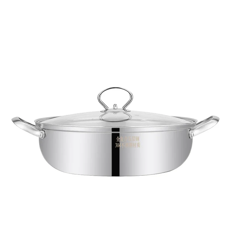 

Hot pot thickened 304 stainless steel non-stick pan household pot cooking noodles soup pot gas induction cooker