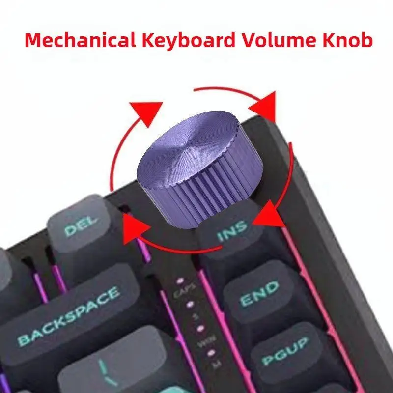 Metal Mechanical Keyboard with Independent Volume Knob Switch Aluminum Alloy for Vgn75 Rkr75 Magic Geekt M1