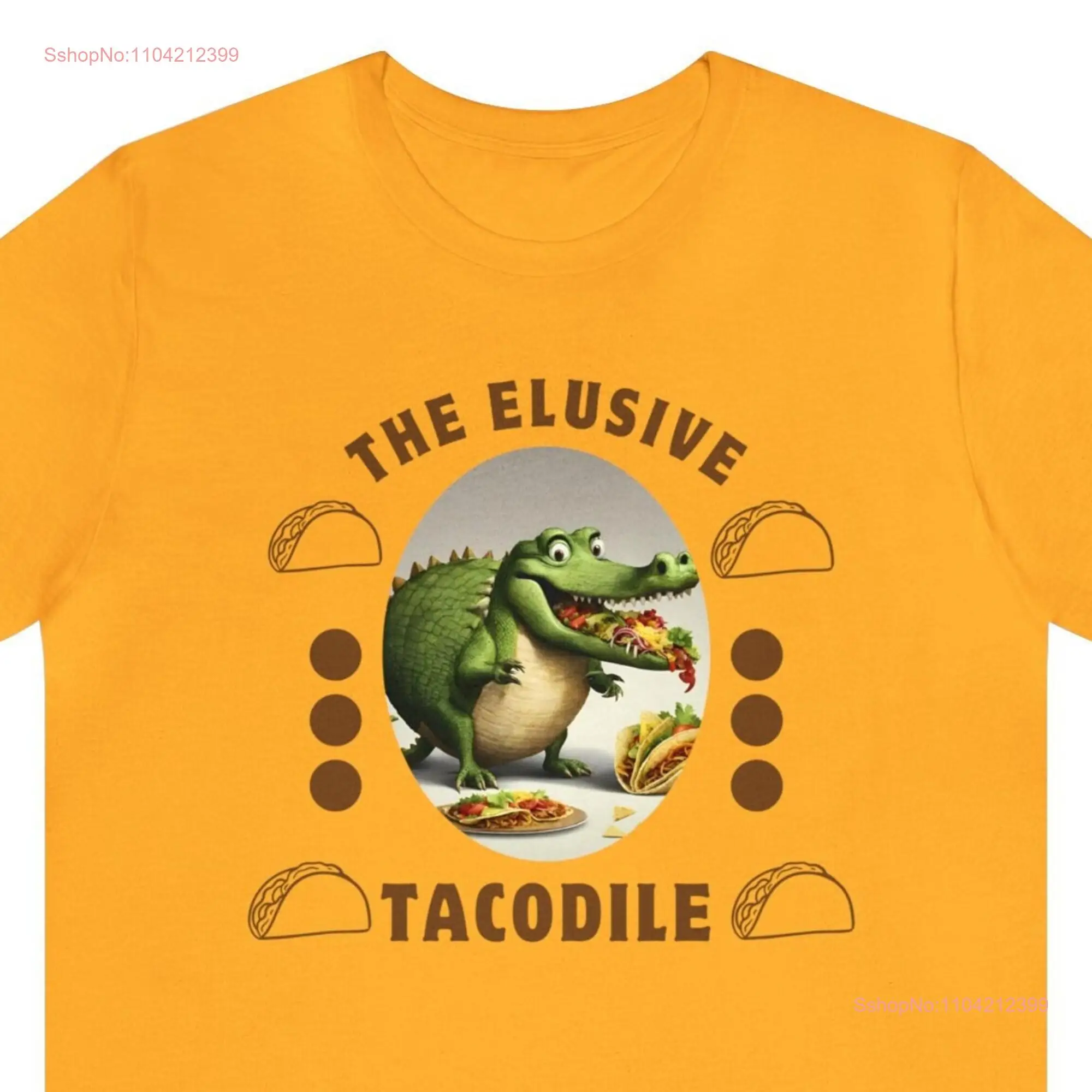 The Elusive Tacodile Jersey  T Shirt Funny Stupid about Tacos Weird shirts to make you laugh Taco Love