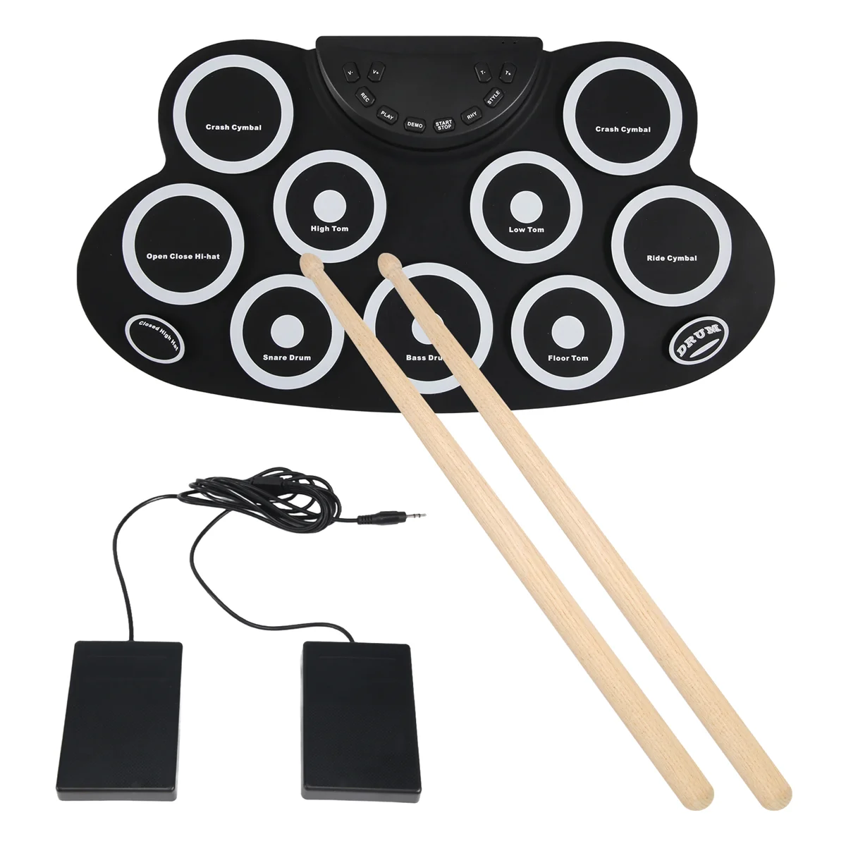 

Hand Roll Drum Portable Electronic Drum for Outdoor Electronic Drum Percussion Instrument Music Equipment Accessories-AA85