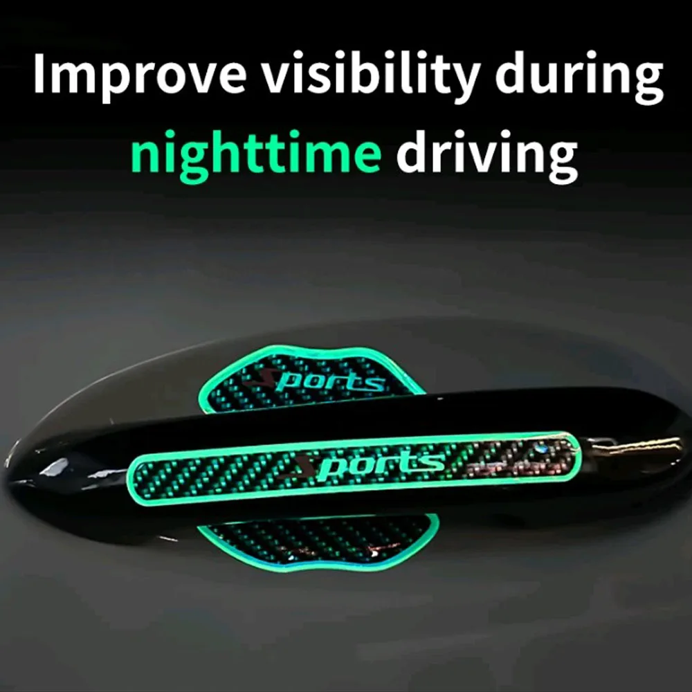 8 قطعة وعاء باب السيارة العالمي طبقة مقاومة للخدش مقبض باب السيارة المضادة للتصادم فيلم سيارة رياضية التصميم لاصقة تزيين #3