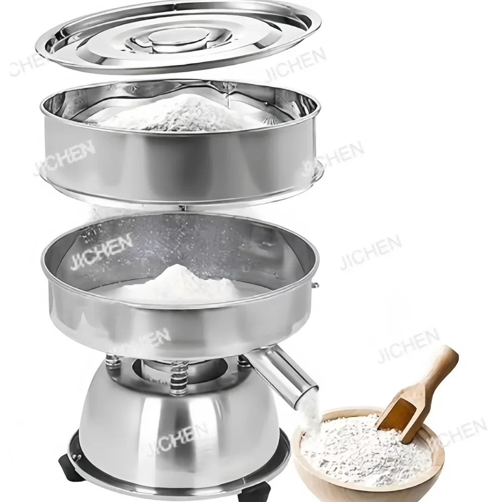 

ZQ Electric Vibrating Screen Powder Screening Sifting Machine Stainless Steel Powder Sieve Machine Mesh Optional Sieve Height 10