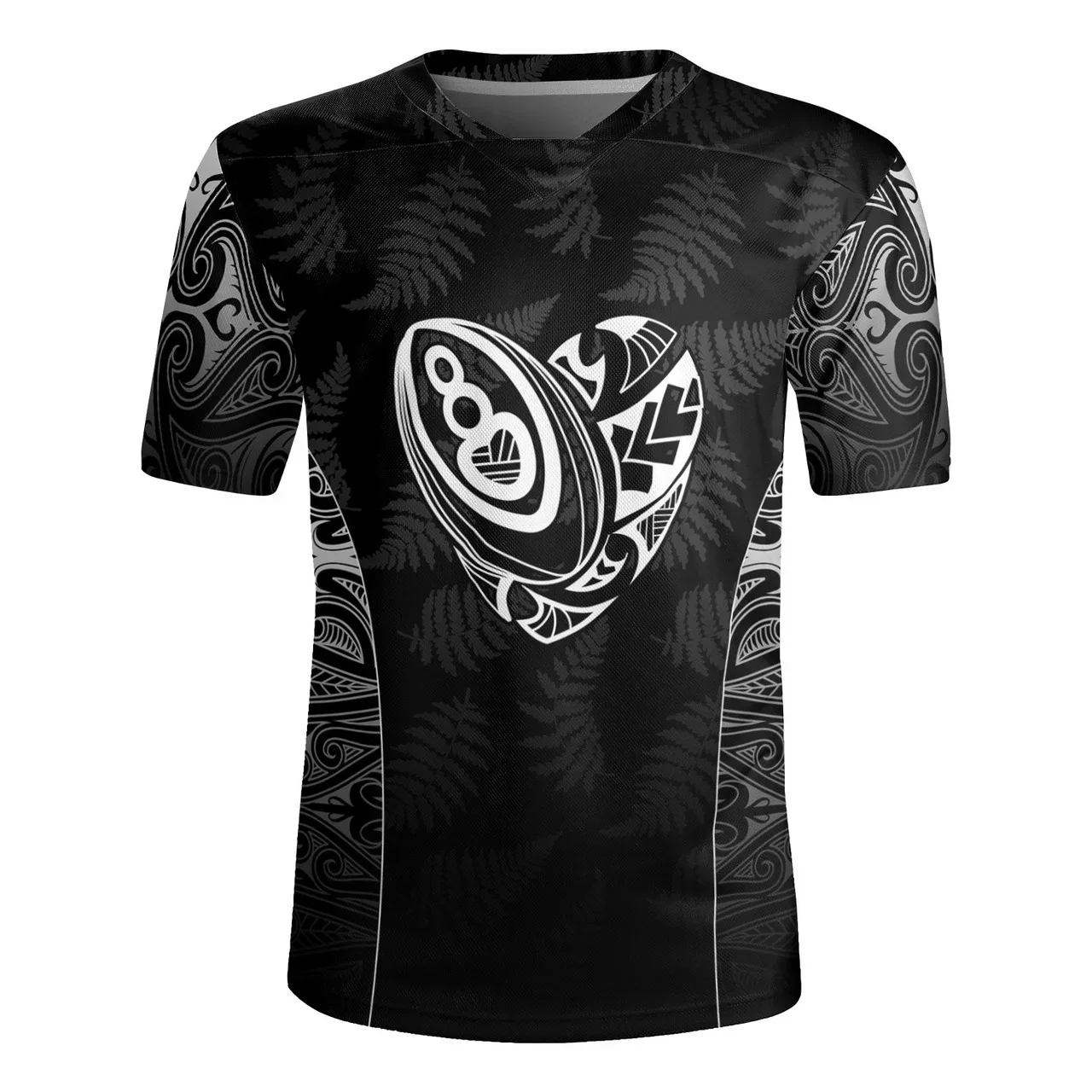 New Zealand Rugby-Jersey Silver Fern Flag Styles 3D Printed V Neck T Shirt NZ Jersey V-Neck T-Shirts Men Cool Short Sleeves Tees