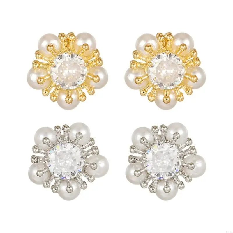 2Pcs Gentle Flower Metal Ear Clip Decorations For FreeClip 1 2 Earphones Featuring Firm Hold And Trendy Look K1KF