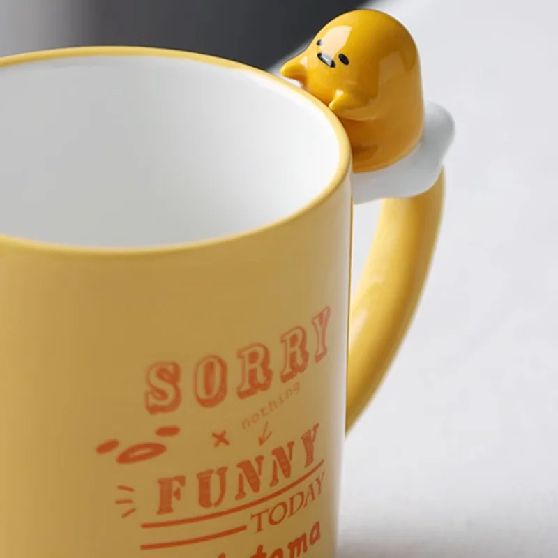 Figura de acción Kawaii Gudetama The Lazy Egg, juguete de dibujos animados, Taza de cerámica de huevo perezoso, Gudetama taza de Anime, lindo regalo