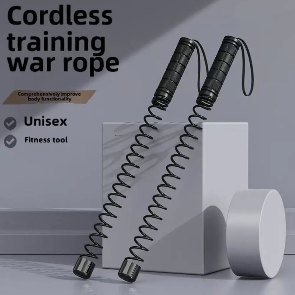 

1 pair Replacement Spring Gym Battle Rope Stainless Steel Rebound Cordless Battle Rope Durable Non Slip Arm Strength Rope
