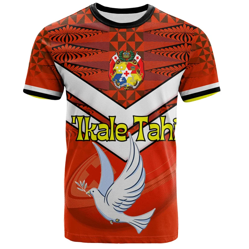 Harajuku Summer 3D Printing The Kingdom Of Tonga T Shirt Oceania Tonga National Day Graphic T-shirts Fashion Mens Clothing Tees