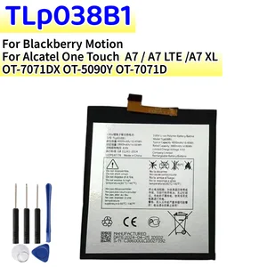Bilashmart BackShell TLp038B1 TLp038BC Battery Blackberry Motion Alcatel One Touch A7 / A7 LTE /A7 XL OT 70 Batteries +Free Tools