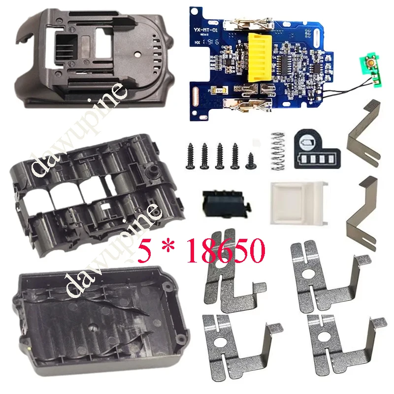 Caixa de bateria de lítio bl1815, placa de circuito de proteção de carregamento, caixa de etiqueta indicadora led pcb bsm para makita 18v 1,5ah 2,0ah bl1820