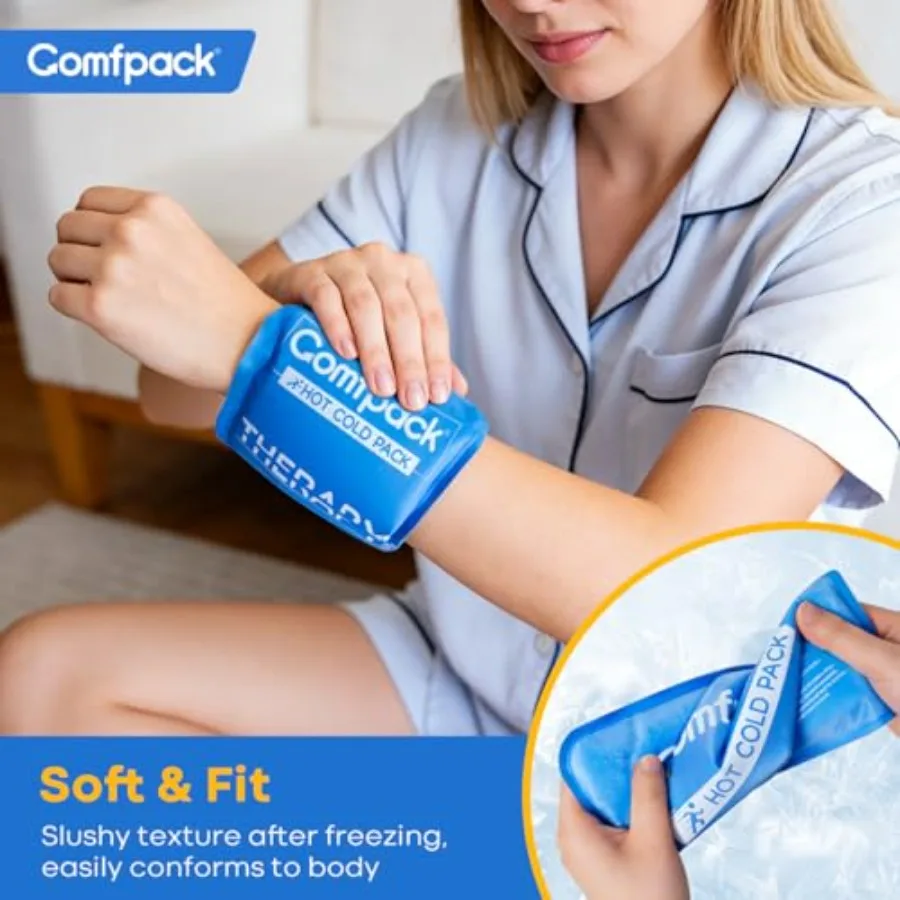 Soft Ice Packs for juries Reusable, Flexible Double Side Hot and Cold Gel Ice Packs for juries, Headaches, Muscle Pa Relief, Lo