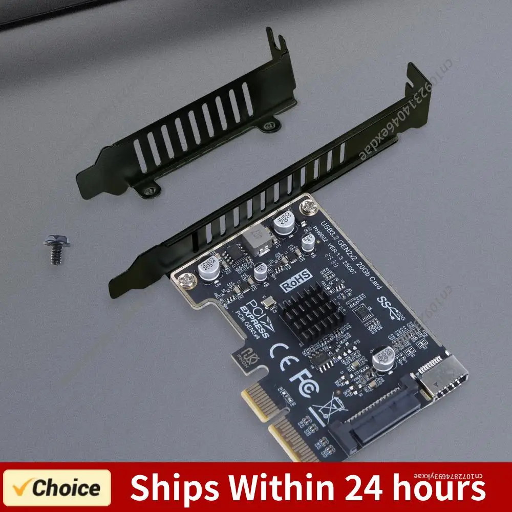

ASM3242 Chip Front Panel Adapter USB 3.2 GEN2 20Gb Riser Board Expansion Card Riser Converter for Desktop PC Front Panel TYPE C