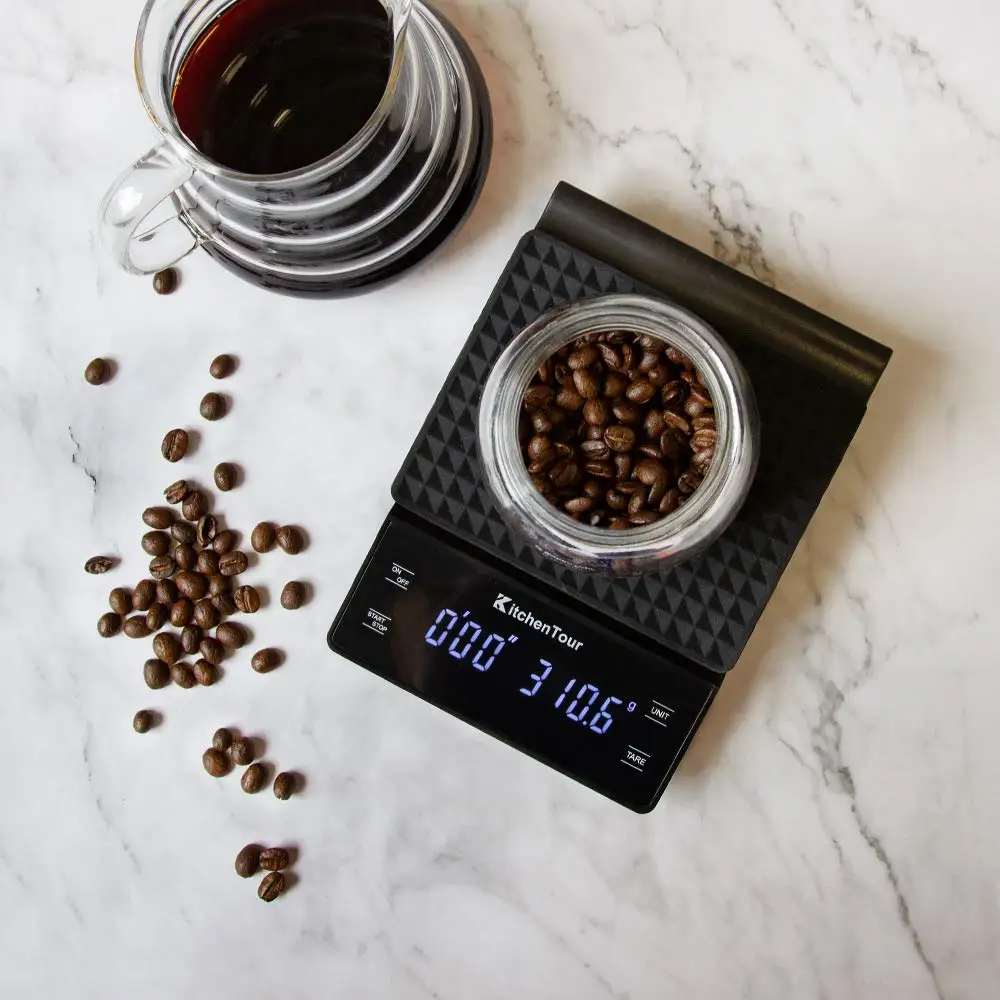 Kitchen Tools Coffee Scale with Timer Digital Multifunction Weighing Scale 3kg/0.1g Pour Over Drip Espresso Scale LCD Display