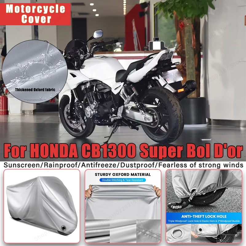 

For HONDA CB1300 Super Bol D'or No Ear Motorcycle Cover - Outdoor Full Body Protection, Waterproof Dustproof Sunscreen Accessory