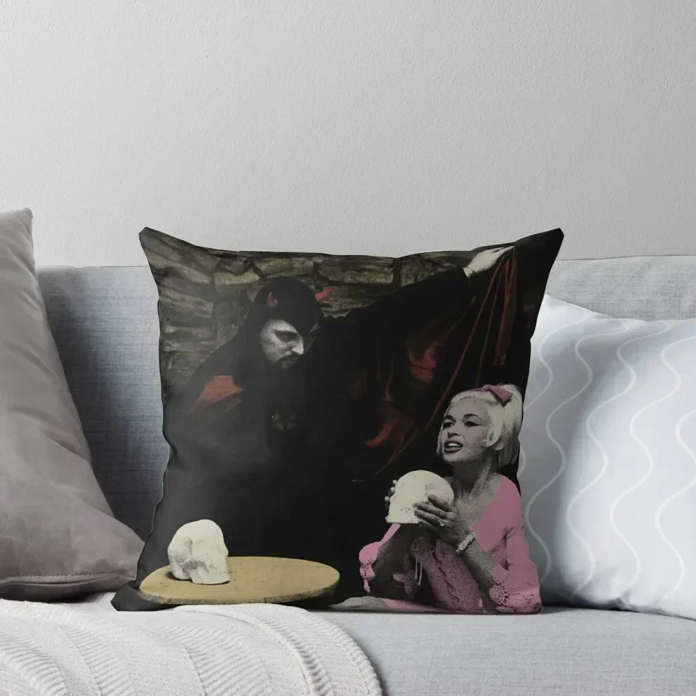 Anton LaVey & Jayne Mansfield Throw Pillow Sofa Cushion Cover New year luxury sofa pillows pillow